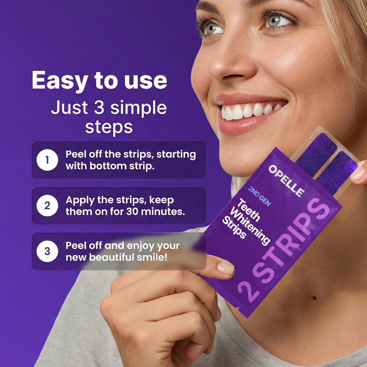 Opelle™ PAP+ Purple Whitening Strips